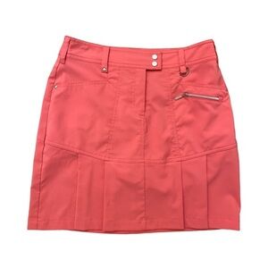 GG Blue Golf Skort -2 coral orange , polyester spandex